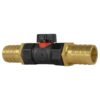 In-line bspf valve with 2 x 25mm brass barb connectors – heavy duty pipe & hose fitting uk brass connectors free shipping 2
