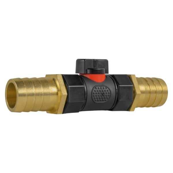 In-line bspf valve with 2 x 25mm brass barb connectors – heavy duty pipe & hose fitting uk brass connectors free shipping 3