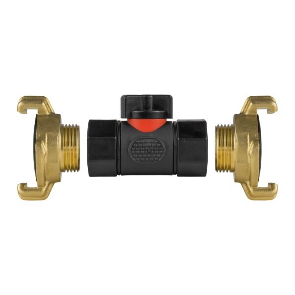 In-line bspf valve with 2 x geka type connectors – heavy duty pipe & hose fitting uk geka fittings free shipping 9