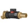 Geka Type Connector with In-Line BSPF Valve and 19mm Brass