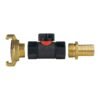Geka Type Connector with In-Line BSPF Valve and 19mm Brass