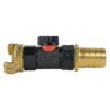 Geka Type Connector with In-Line BSPF Valve and 25mm Brass