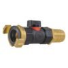 Geka Type Connector with In-Line BSPF Valve and 25mm Brass