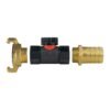 Geka Type Connector with In-Line BSPF Valve and 25mm Brass
