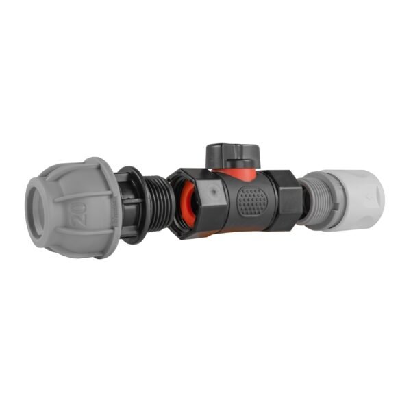 Hose Connector WL with In-Line BSPF Valve and 20mm MDPE