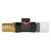 Hose connector wl with in-line bspf valve and 25mm brass – heavy duty pipe & hose fitting uk brass connectors free shipping 1