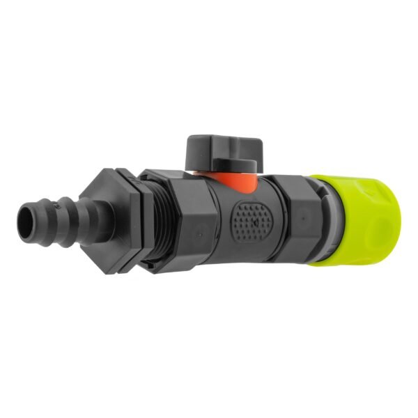 Hose connector lime with in-line bspf valve and 16mm barbed – barbed hose pipe connector uk brass connectors free shipping 3