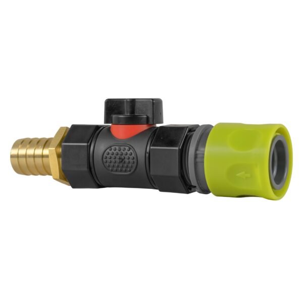 Hose connector lime with in-line bspf valve and 19mm brass – heavy duty pipe & hose fitting uk brass connectors free shipping 3