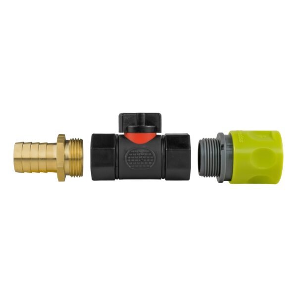 Hose connector lime with in-line bspf valve and 19mm brass – heavy duty pipe & hose fitting uk brass connectors free shipping 4