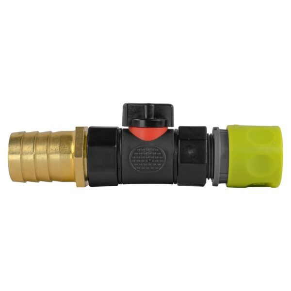 Hose Connector Lime with In-Line BSPF Valve and 25mm Brass Brass Connectors Free Shipping 5