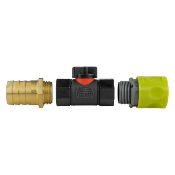 Hose Connector Lime with In-Line BSPF Valve and 25mm Brass Brass Connectors Free Shipping 11