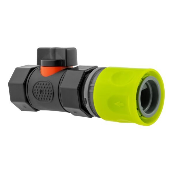 Hose Connector Lime with In-Line BSPF Threaded Valve Garden Hose Fittings Free Shipping 9
