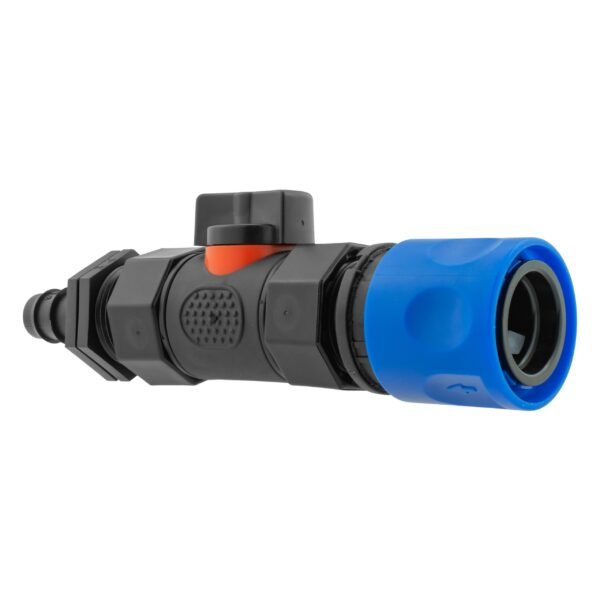 Hose connector blue with in-line bspf valve and 16mm barbed – barbed hose pipe connector uk brass connectors free shipping 5