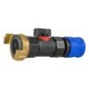 Hose Connector Blue with In-Line BSPF Valve and Geka Type