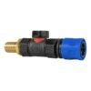 Hose connector blue with in-line bspf valve and 19mm brass – heavy duty pipe & hose fitting uk brass connectors free shipping 3