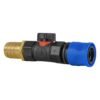 Hose connector blue with in-line bspf valve and 25mm brass – heavy duty pipe & hose fitting uk brass connectors free shipping 33