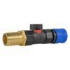 Hose connector blue with in-line bspf valve and 25mm brass – heavy duty pipe & hose fitting uk brass connectors free shipping 35