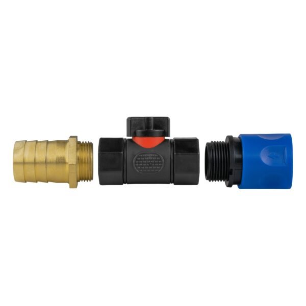 Hose connector blue with in-line bspf valve and 25mm brass – heavy duty pipe & hose fitting uk brass connectors free shipping 9