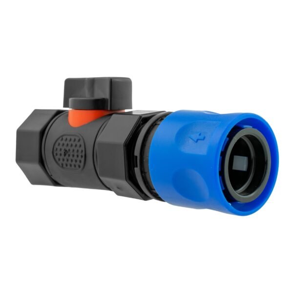 Hose connector blue with in-line bspf threaded valve – water flow control valve uk brass connectors free shipping 5