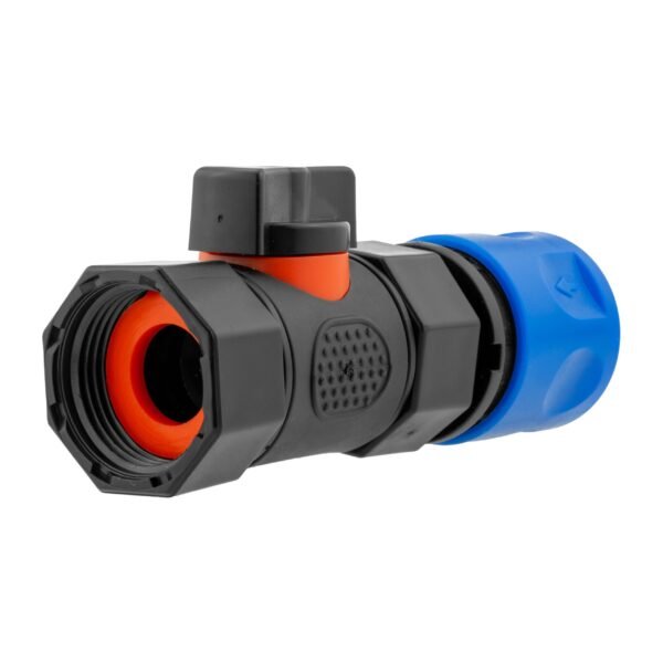 Hose connector blue with in-line bspf threaded valve – water flow control valve uk brass connectors free shipping 7