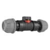 In-line bspm valve with 2 x 20mm mdpe straight connectors – heavy duty pipe & hose fitting uk