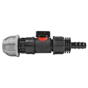 20mm MDPE Straight with In-Line BSPM Valve and 16mm Barbed