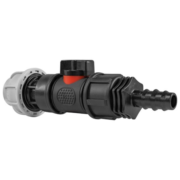 20mm mdpe straight with in-line bspm valve and 16mm barbed – heavy duty pipe & hose fitting uk mdpe fittings free shipping 2