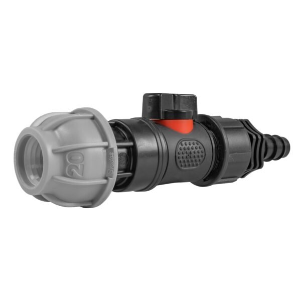 20mm mdpe straight with in-line bspm valve and 16mm barbed – heavy duty pipe & hose fitting uk mdpe fittings free shipping 3
