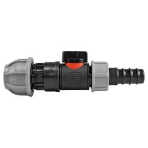 20mm MDPE Straight with In-Line BSPM Valve and 20mm Barbed