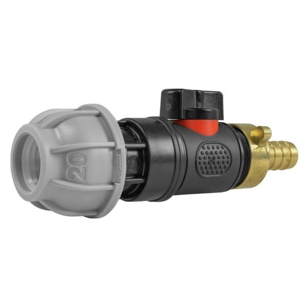 20mm mdpe straight with in-line bspm valve and 13mm brass – heavy duty pipe & hose fitting uk mdpe fittings free shipping 3