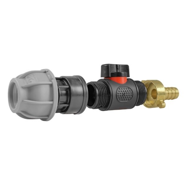 20mm mdpe straight with in-line bspm valve and 13mm brass – heavy duty pipe & hose fitting uk mdpe fittings free shipping 6