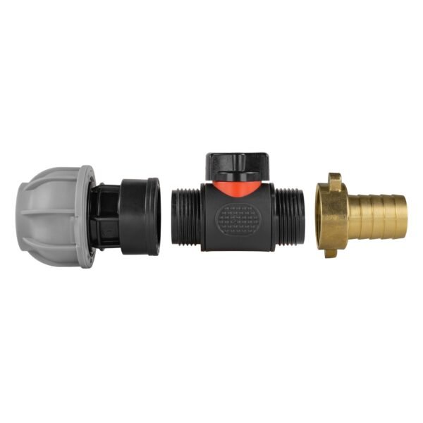 20mm mdpe straight with in-line bspm valve and 19mm brass – heavy duty pipe & hose fitting uk mdpe fittings free shipping 9