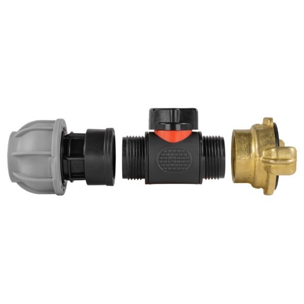 20mm mdpe straight with in-line bspm valve and geka type – heavy duty pipe & hose fitting uk full flow valves free shipping 9