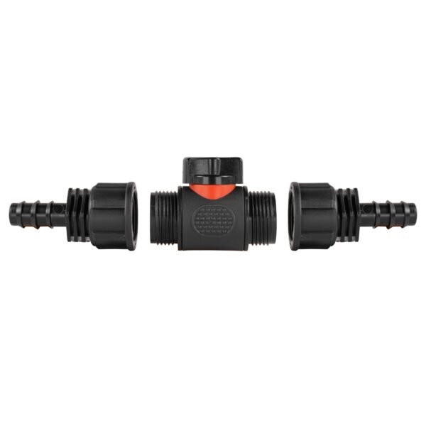 In-line bspm valve with 2 x 16mm barbed straight connectors – barbed hose pipe connector uk full flow valves free shipping 4