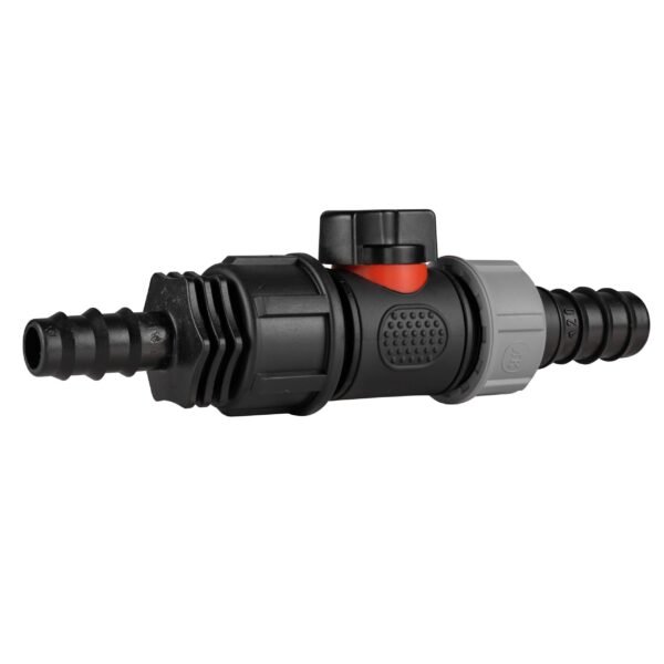 16mm Barbed Straight with In-Line BSPM Valve and 20mm Barbed