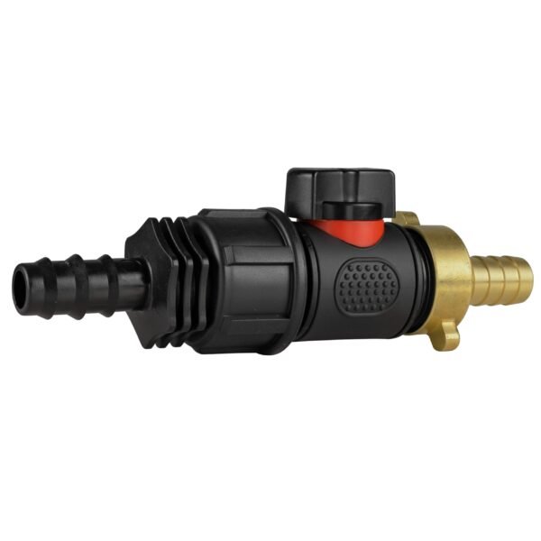 16mm barbed straight with in-line bspm valve and 13mm brass – barbed hose pipe connector uk full flow valves free shipping 7