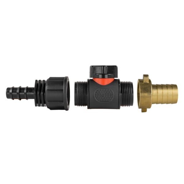 16mm Barbed Straight with In-Line BSPM Valve and 19mm Brass