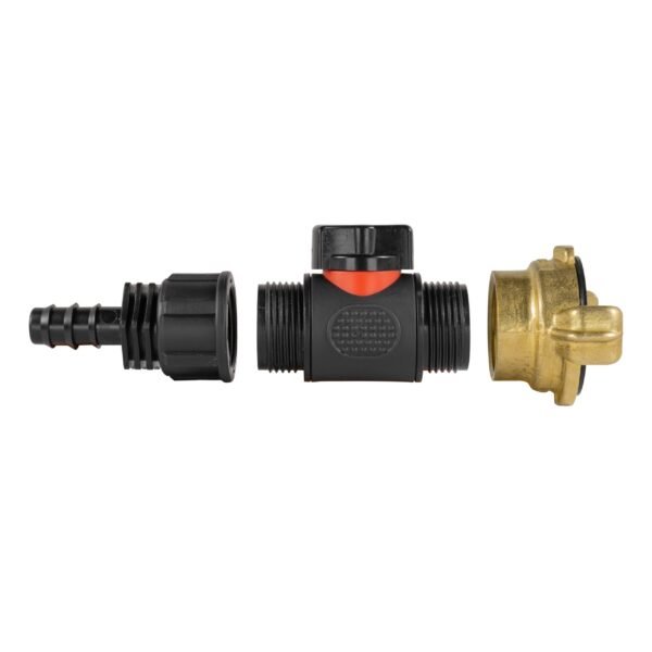 16mm Barbed Straight with In-Line BSPM Valve and Geka Type