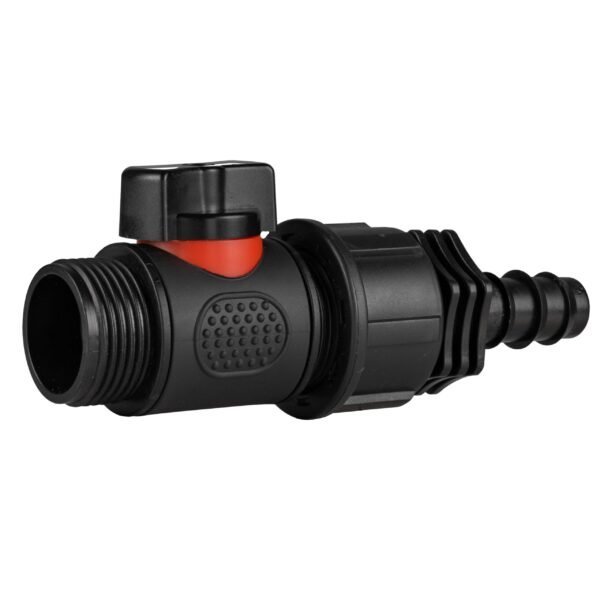 16mm barbed straight with in-line bspm threaded valve – barbed hose pipe connector uk full flow valves free shipping 7