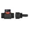 16mm barbed straight with in-line bspm threaded valve – barbed hose pipe connector uk full flow valves free shipping 25