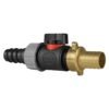 20mm Barbed Straight with In-Line BSPM Valve and 19mm Brass