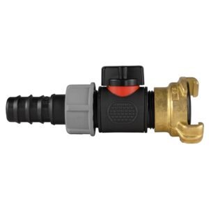 20mm Barbed Straight with In-Line BSPM Valve and Geka Type