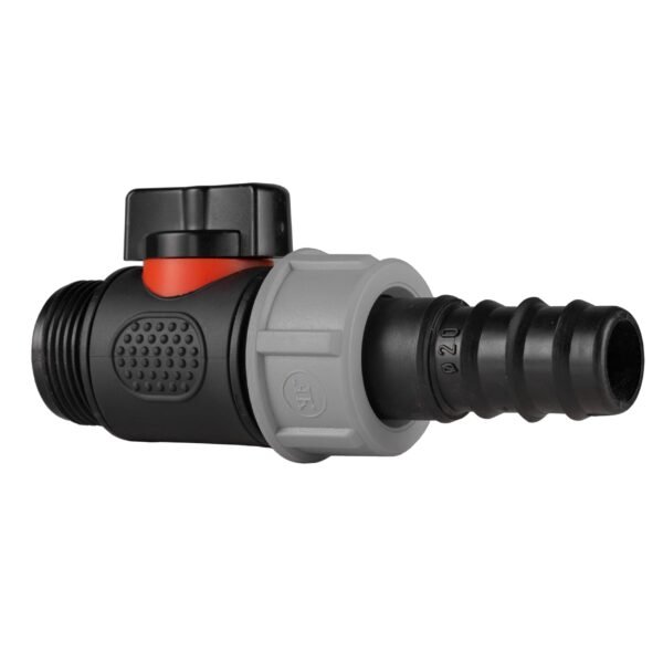 20mm Barbed Straight with In-Line BSPM Threaded Valve Full Flow Valves Free Shipping 9