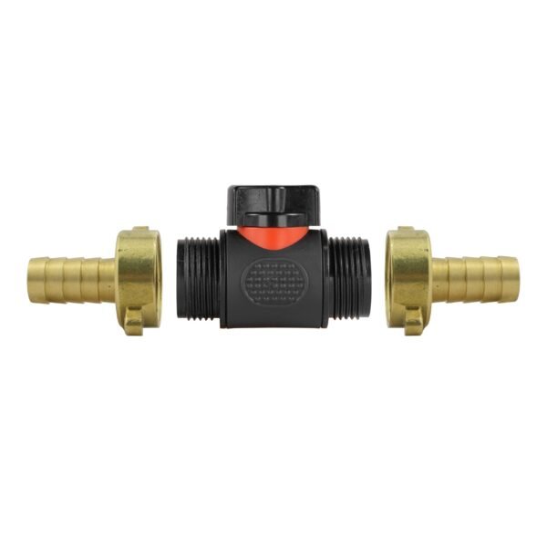 In-line bspm valve with 2 x 13mm brass barb connectors – heavy duty pipe & hose fitting uk full flow valves free shipping 4