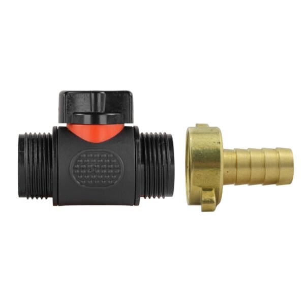 13mm Brass Barb with In-Line BSPM Threaded Valve