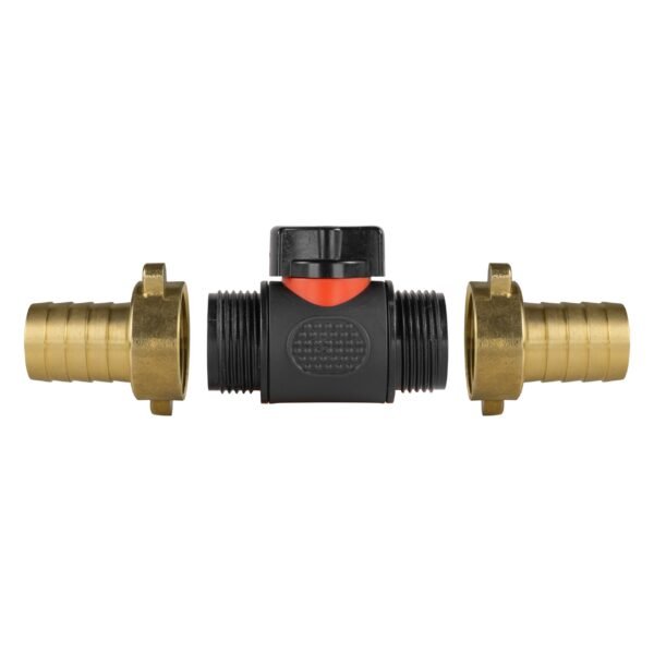 In-line bspm valve with 2 x 19mm brass barb connectors – heavy duty pipe & hose fitting uk brass connectors free shipping 4