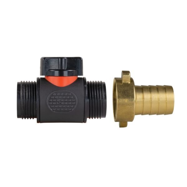 19mm brass barb with in-line bspm threaded valve – barbed hose pipe connector uk brass connectors free shipping 9