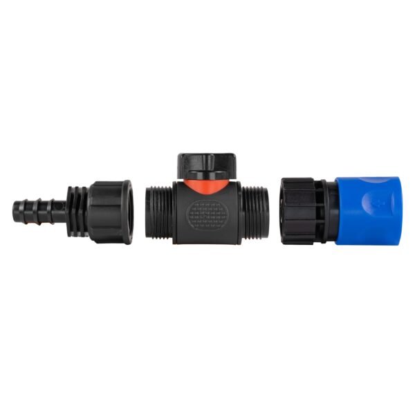 Hose connector blue with in-line bspm valve and 16mm barbed – barbed hose pipe connector uk brass connectors free shipping 9