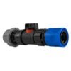 Hose connector blue with in-line bspm valve and 20mm mdpe – click-fit garden hose connector uk garden hose fittings free shipping 33