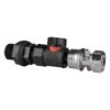 Water butt connector 3/4 inch bsp with bspf-quick connect valve and 1/2 inch zinc chrome hose connector – heavy duty pipe & hose fitting uk water butt fittings free shipping 2
